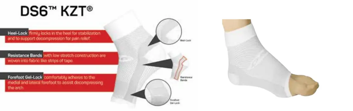 Чорапът DS6® за третиране на плантарен фасциит