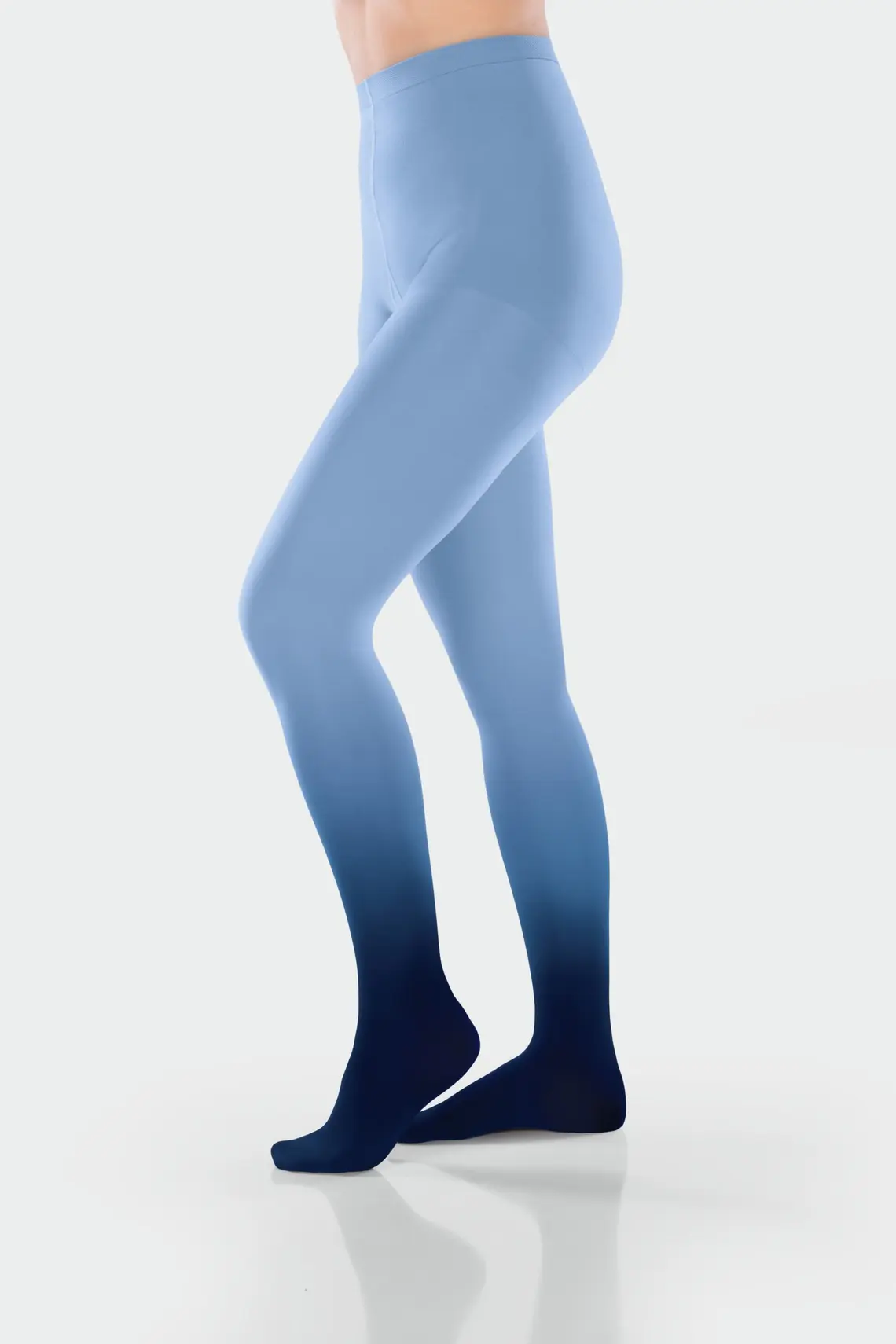 Чорапогащи за паякообразни и разширени вени, тромбози и при отоци в краката - дамски - високи - преливащо сини